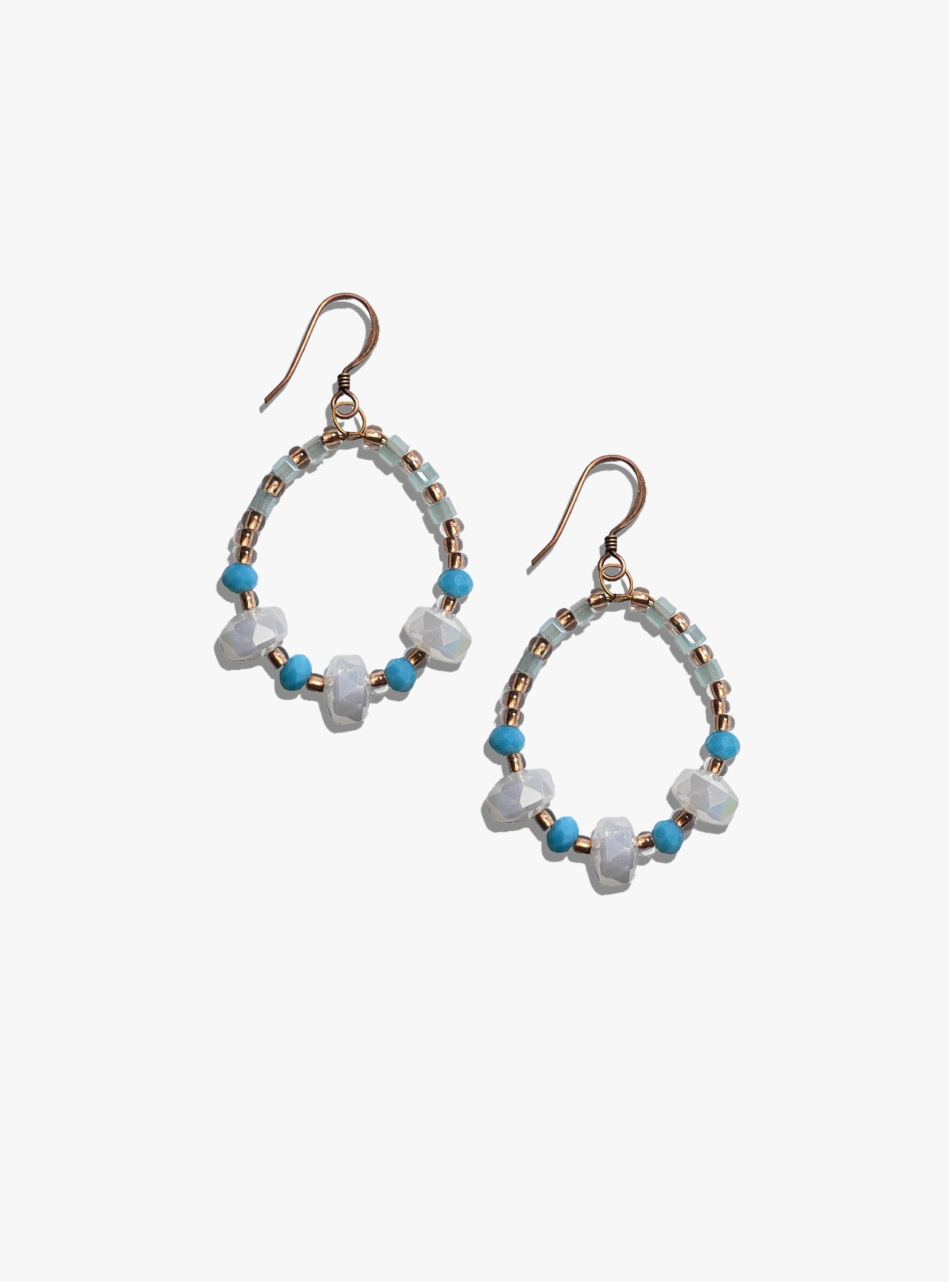 Copper Tide Hoop Earrings