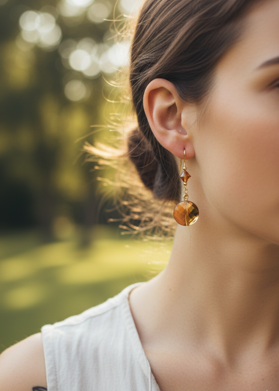 Amber Sunset Drop Earrings